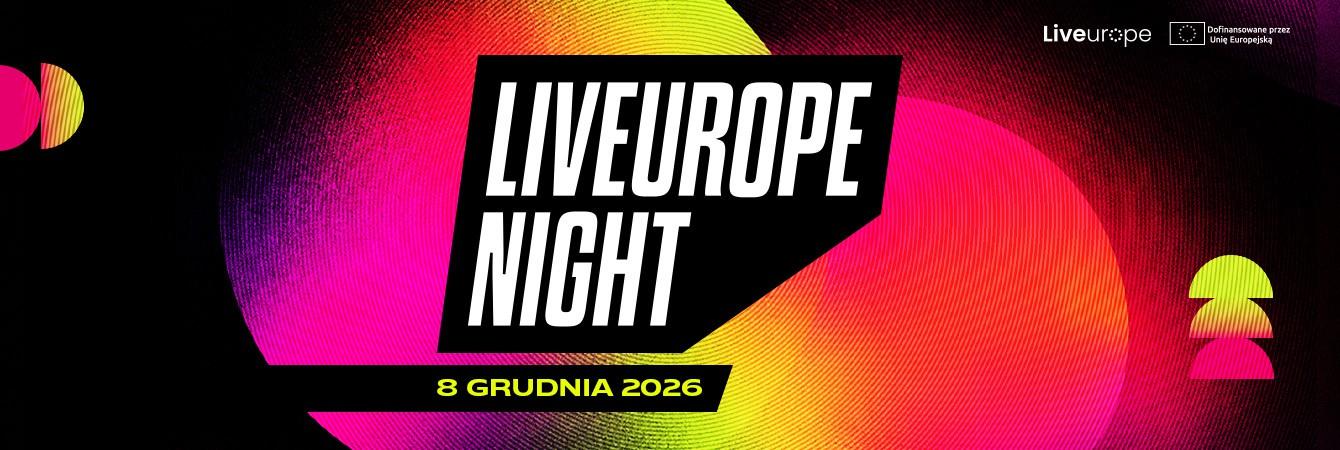 Liveurope Night banner in colorful background