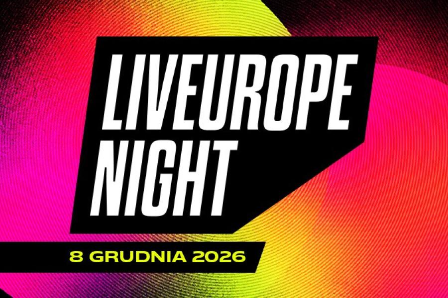 Liveurope Night banner in colorful background